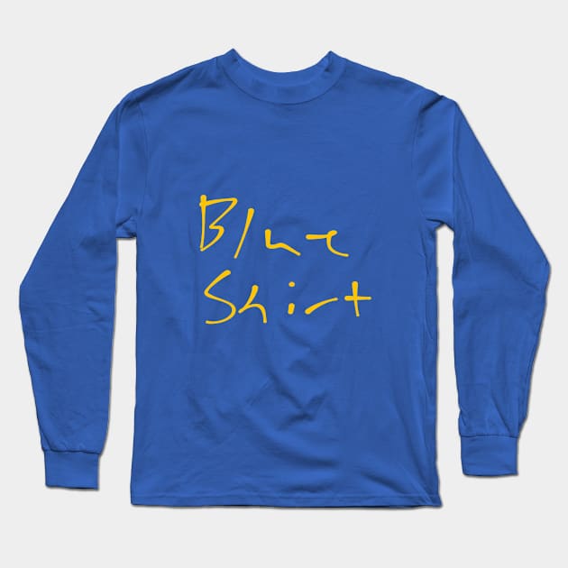 Plain Blue T Shirt Long Sleeve T-Shirt by Minimalisteezz